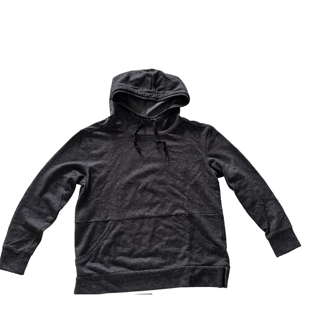 Champion Elite Women's Size M Gray Heather Stripe Sweatshirt Hood Pocket